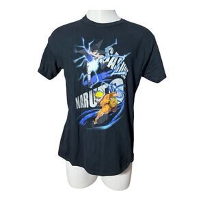 2002 NARUTO vs. SASUKE Black Size Large T-Shirt Anime Shonen Jump Viz Media